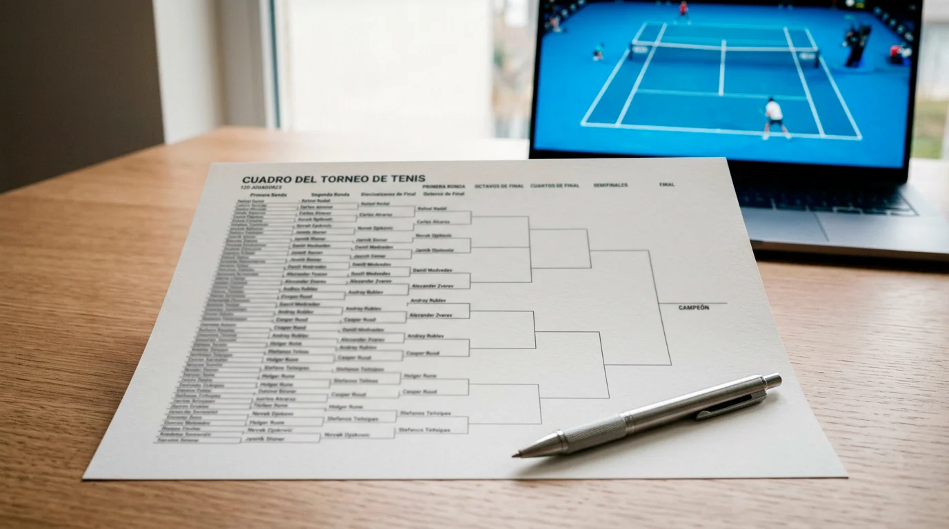 Estructura del cuadro del Open de Australia con 128 jugadores y sistema de cabezas de serie explicado