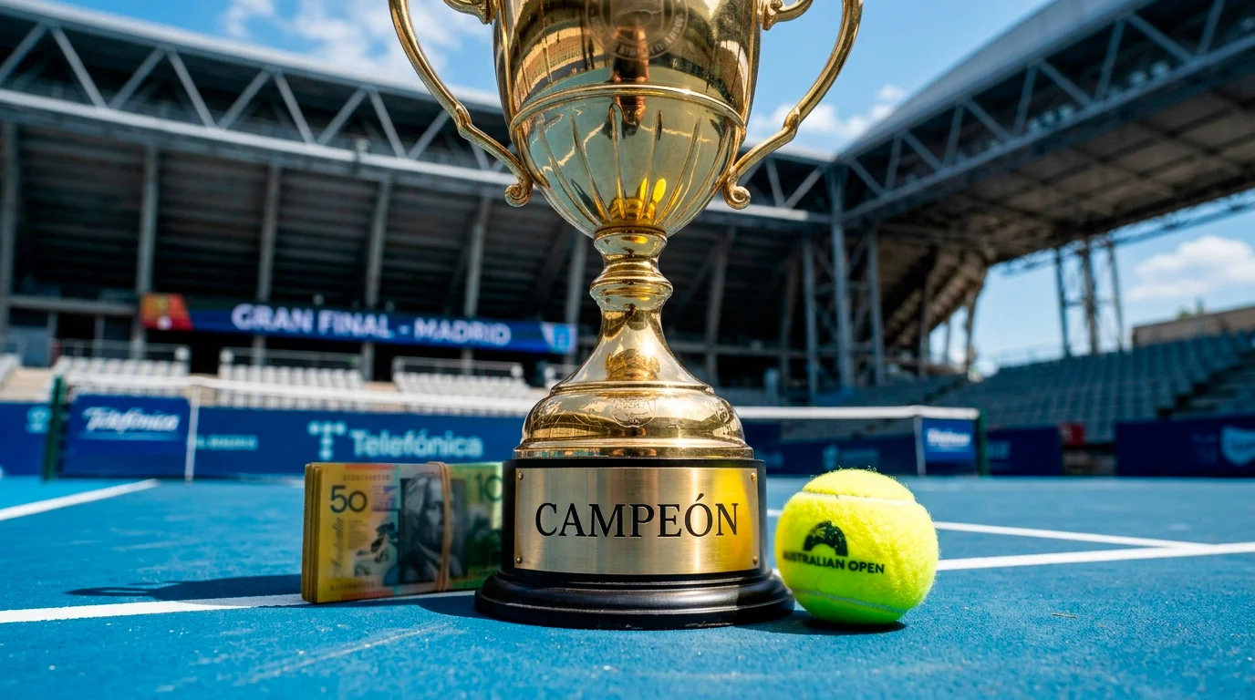 Desglose del prize money récord del Open de Australia 2026 con cifras por ronda y comparativa histórica